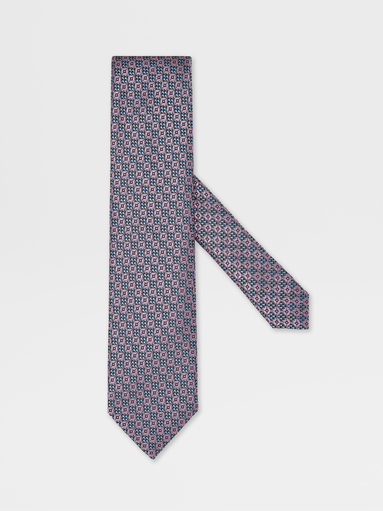 Corbata en Jacquard de Seda Color Rosa